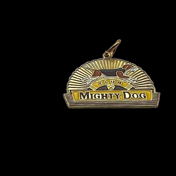 Mighty Dog Club Pendant Friskies Advertising Premium Gold Tone 1994‎ Medal - Picture 5 of 7